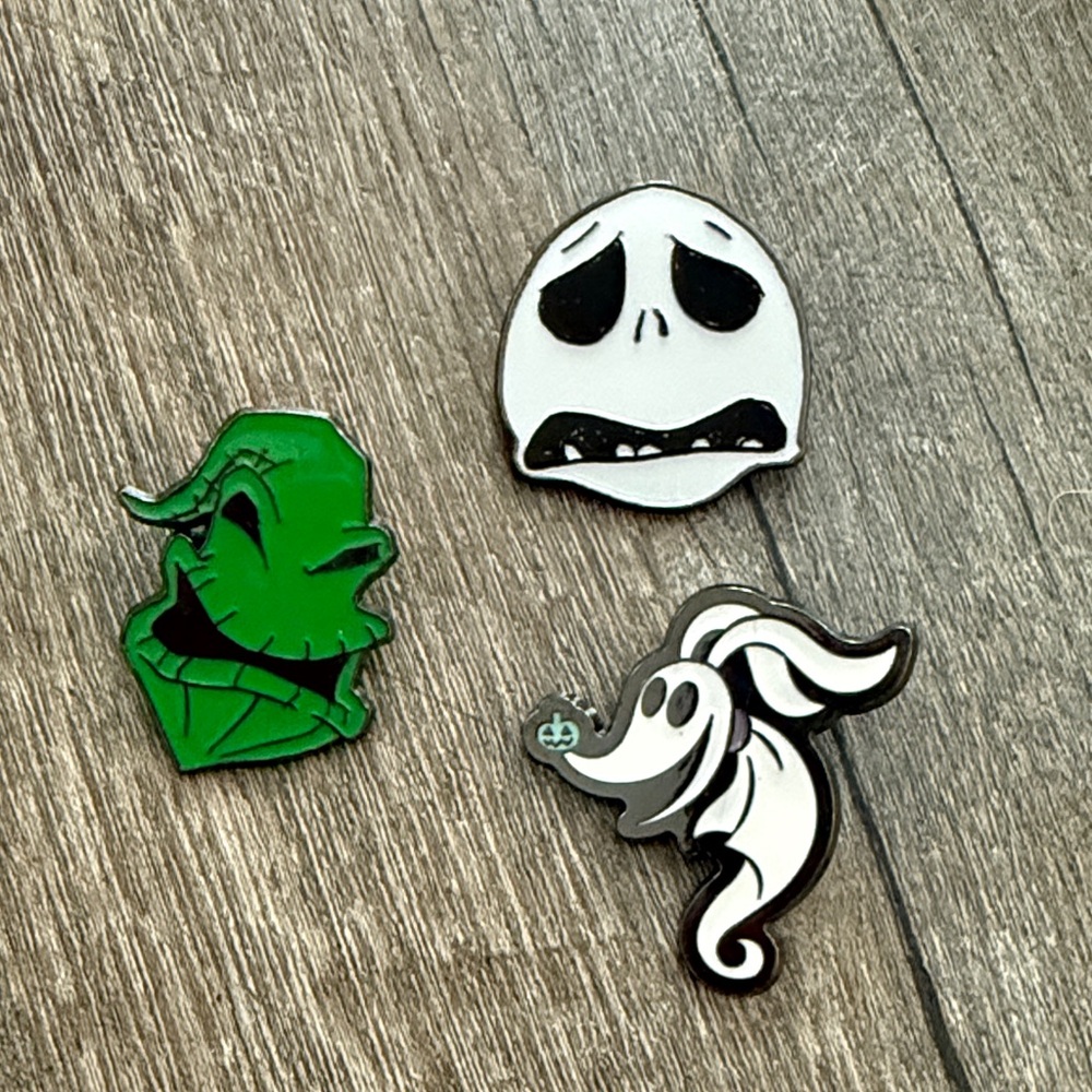 Nightmare Before Christmas Halloween Character Enamel Pins Set